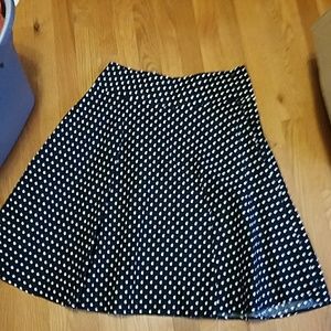 Black polka dot skirt